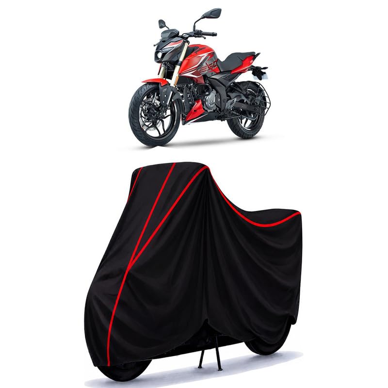 Image of Bajaj Pulsar NS 250 Water Resistant Bike Cover for All Motorcycles & Rain | Heavy Duty Taffeta Fabric | UV Protection, Dustproof, Scratchproof | All Weather Two Wheeler Body Cover with Elastic Bottom