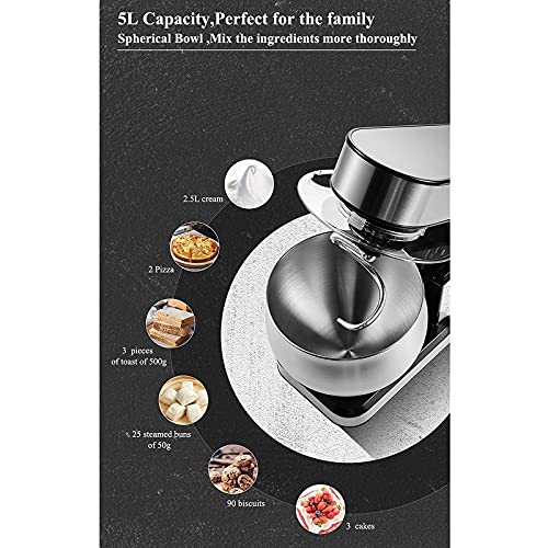Feixunfan Küchenmaschine Stand Mixer 1000W Elektrischer Küchenmischer Mit Teighaken Drahtpeitschen Schläger für Brot… – Bild 3