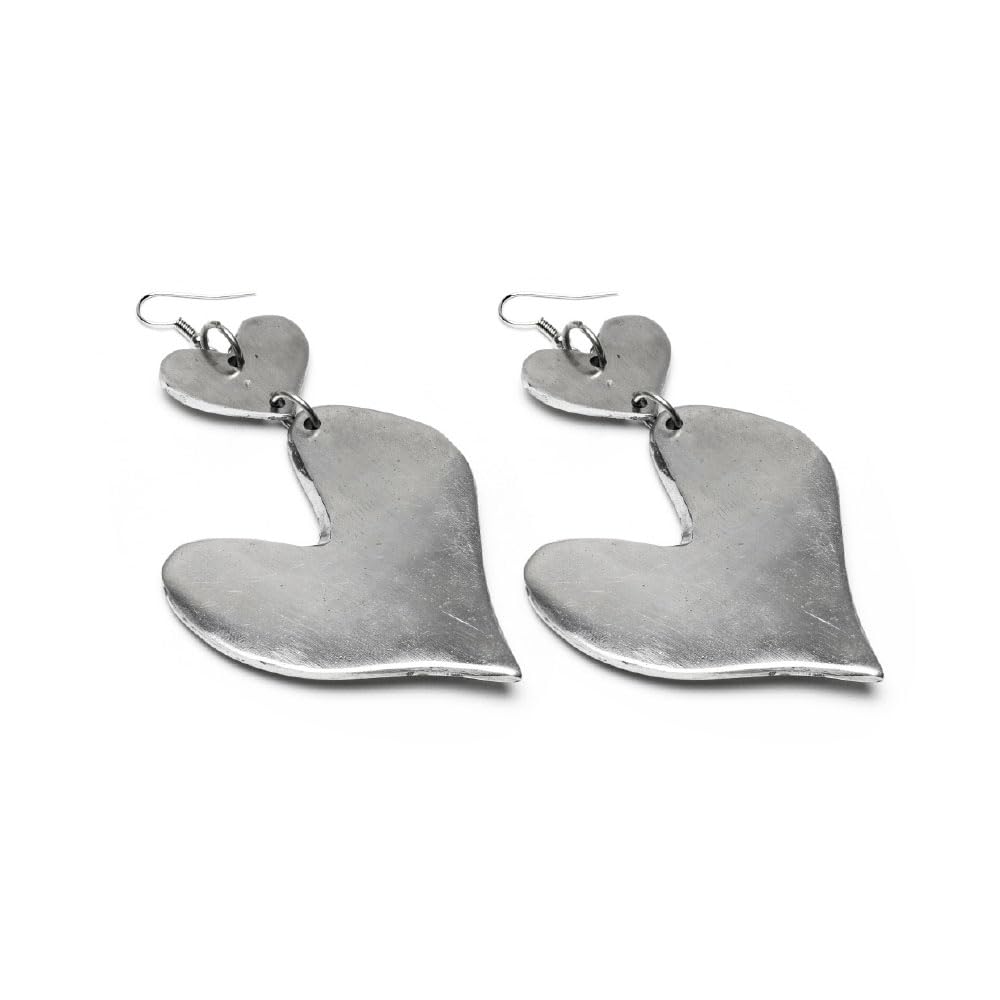 Orecchini Cuori Irregolari Alluminio Riciclato | Vestopazzo