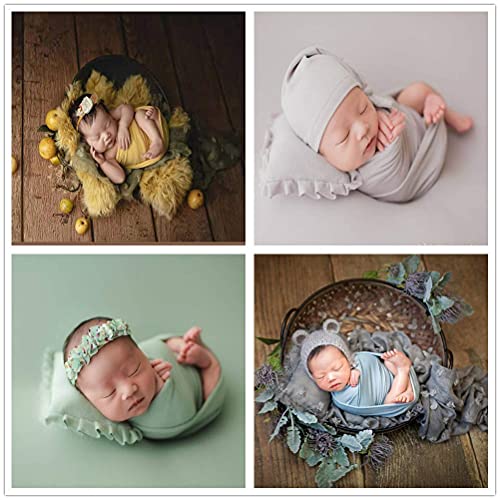 Coberllus Newborn Baby Photo Props Blanket Stretch Without Wrinkle Wrap Swaddle For Boys Girls Photography Shoot (Pink) #TOP2