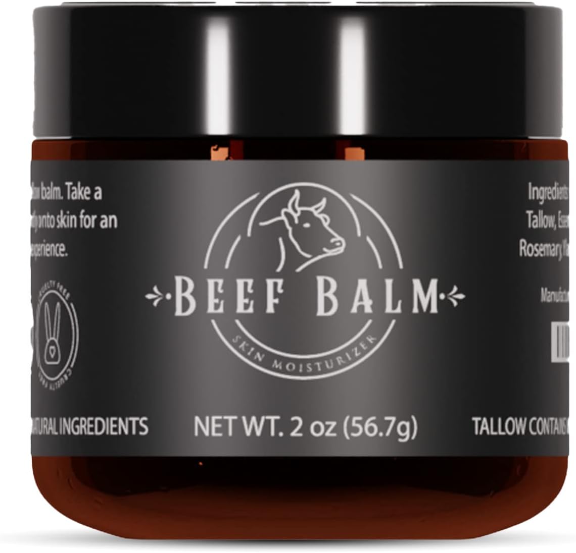 Beef Tallow Balm - Beef Tallow For Skin Care, Tallow Moisturizer, Face Cream, Lotion & Cream (Vanilla, Grass-Fed Tallow)