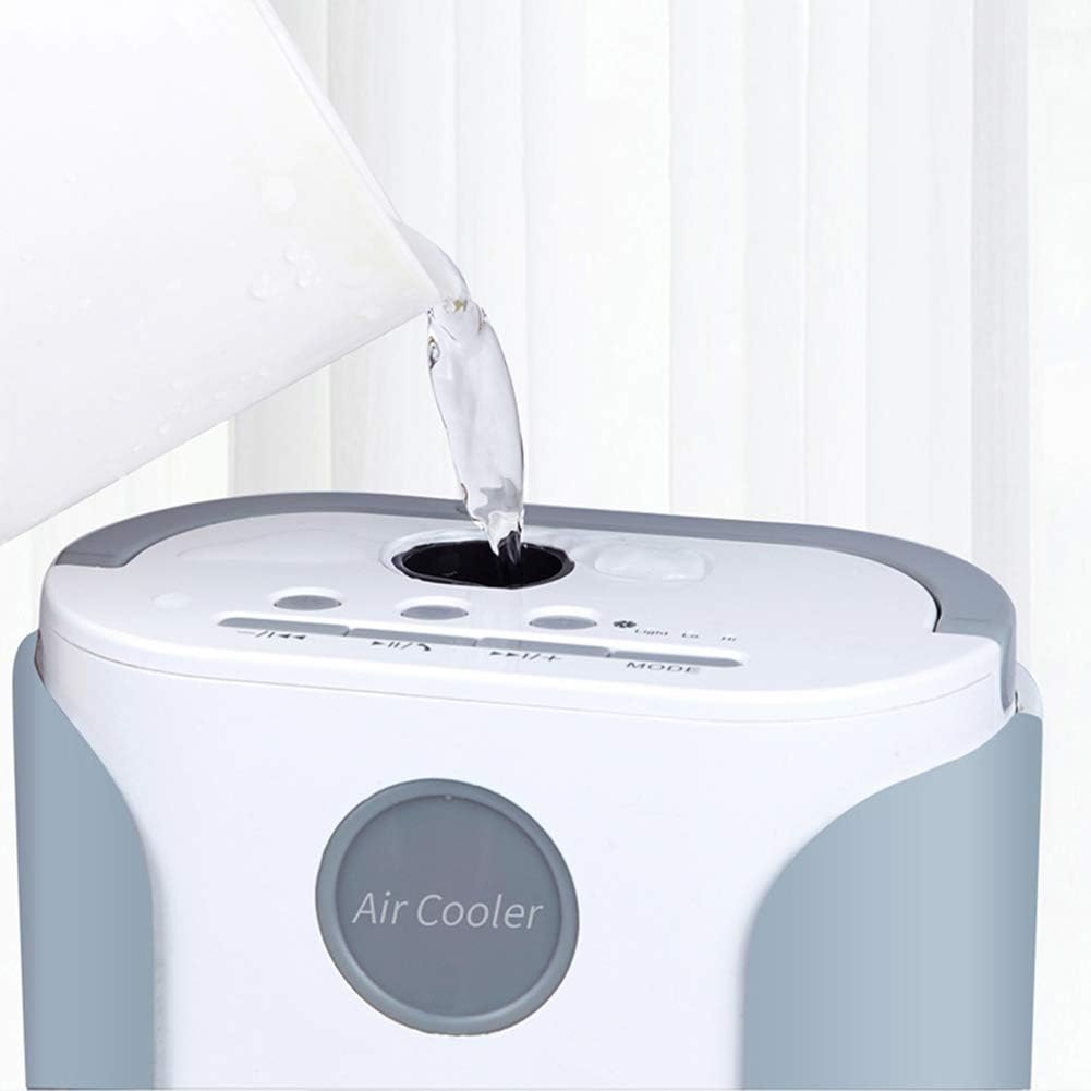 Household Air Cooler Personal Air Conditioner USB Portable Mini Air Conditioner with Humidifier 4 Colour LED Light for Office Dormitory Home Travel