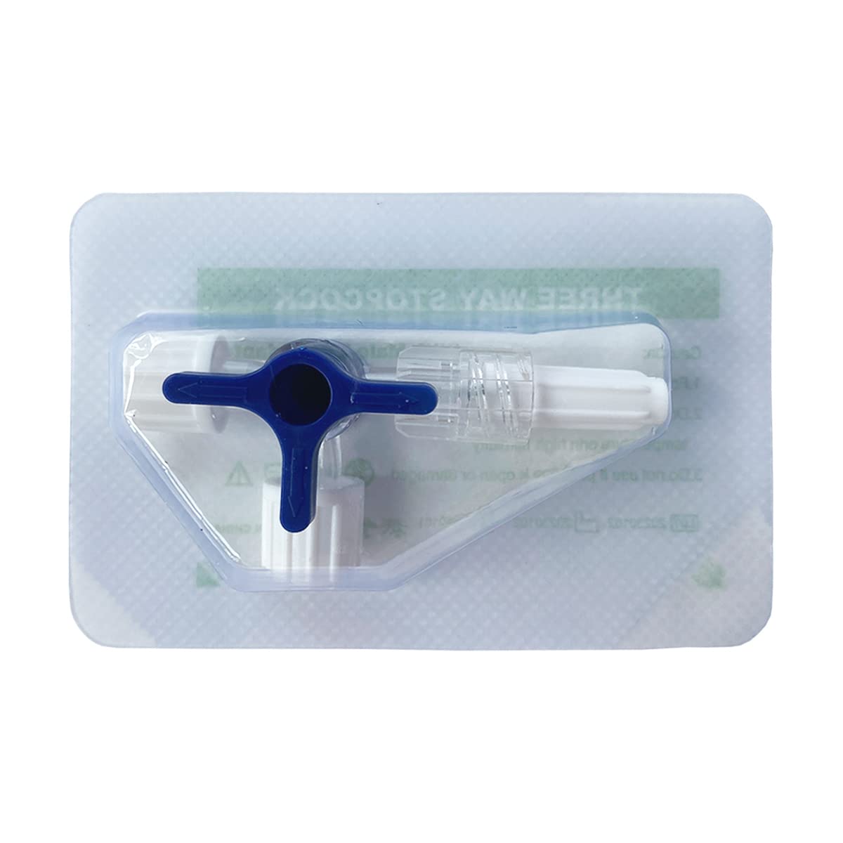 Llave de paso de 3 vías (paquete de 50), válvula médica desechable con conexiones Luer macho bloqueo, proyectos escolares, bricolaje, esterilizadas