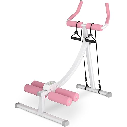Home Gym Systems Ab Machine, Ab Workout Equipment, Adjustable Ab Trainer Machine for Abs Workout at Home Gym, Foldable, Knee Protection, Abdominal Trainer for Stomach
