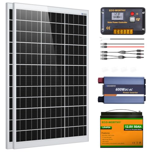 ECO-WORTHY 240W 12V Solar Panel Kit System with 50AH (XT...