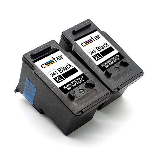CSSTAR Remanufactured Ink Cartridges Replacement for Canon PG-240XL PG 240 XL - 2-Pack, Black