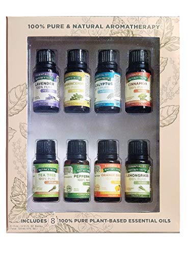 Nature's Truth Essential Oil 8 Pack Set, 100% Pure Aromatherapy, 0.51 fl oz/ 15 ml each