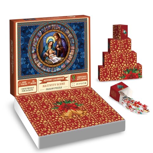 Jigsaw Puzzle Advent Calendar Nativity Puzzles for...