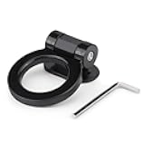 QWUUYEC Car Adhesive Towing Hook, Decorative Traction Round Ring, Black - Strong Adhesive, Durable ABS Plastic, Universal Fit (Black)