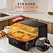 Heißluftfritteuse mit Sichtfenster,12L Kapazität XXXL Einstellbar Airfryer,10-in-1 Voreingestellten Programmen, Touchscreen, Intelligente Synchronisierung und Timer, Energiesparend, Friteuse ohne Öl