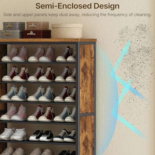 YATINEY 12-Tier Tall Shoe Rack, Large Shoe Storage Organizer for Closet by YATINEY - Used condition - Image 2