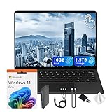 Microsoft Surface Laptop 7 13.8" Touchscreen, Windows 11 Pro Copilot+ PC, Snapdragon X Plus, 16GB LPDDR5, 1.5TB (512GB SSD+1TB Dock), Long Battery Life for Business Students, Wi-Fi 7, Black
