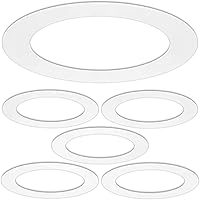 Algopix Similar Product 11 - 5 Pack Gloss White Goof Trim Ring for