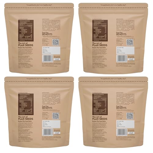 Image of Nourish You Raw Flaxseeds 600g | Alsi Seed | Rich in Fiber and Omega-3 | Detox | Healthy food | Certified & Gluten Free | Flaxseed for Hair Growth |Source of Iron & Dietary Fibre | Rich in Protein - Pack of 4 (600g)