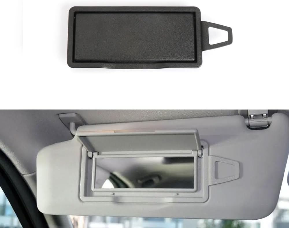 Car Front Sun Visor Mirror Makeup Sun Shade Cosmetic Mirror Cover Compatible with Mercedes Benz GLK C Class W204 X204 C200 C250 GLK300 (Light Beige, Right)