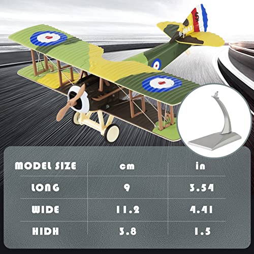 HANGOU Militärische Modellflugzeug 1:72 Französischer Spaten XIII Doppeldecker Flugzeug Modelle Metallflugzeugmodell Druckguss Flugzeugmodell zum Sammeln oder Verschenken