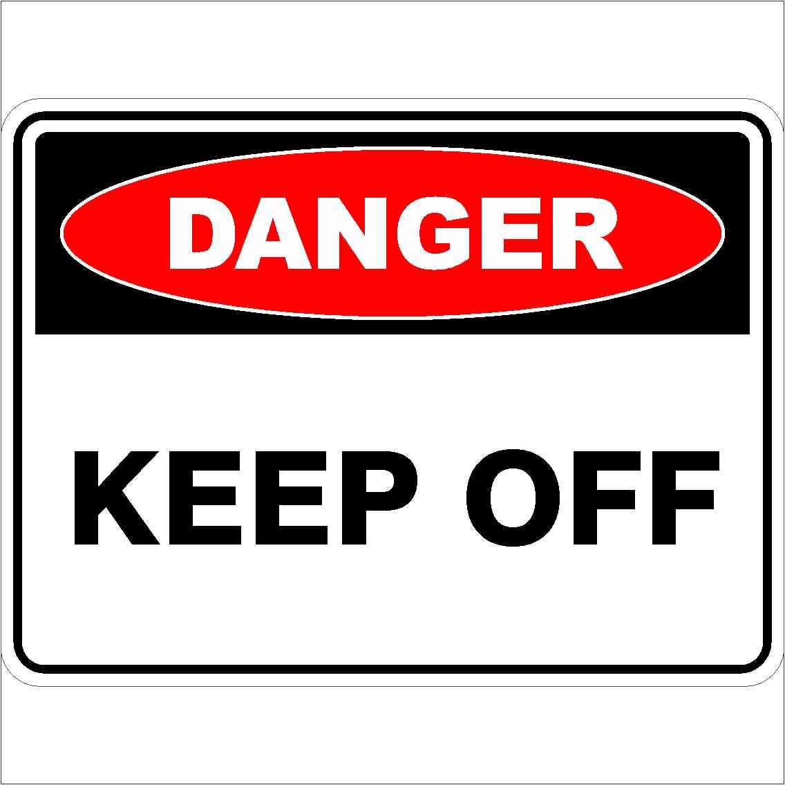 Keep Off Danger Sign, 12x8 Metal Tin Sign, do not step or touch dangerous facilities.