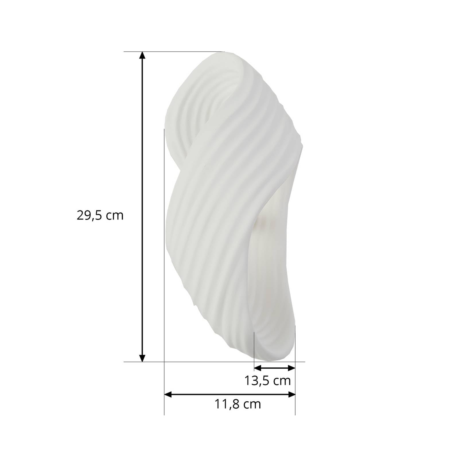 Lindby Applique Murale Ornela AI à intensité variable (Moderne) en Blanc Plâtre/Terre Cuite e. a. pour Salon & Salle manger (1 lampe,à G9), Lampe Eclairage Luminaire Mural