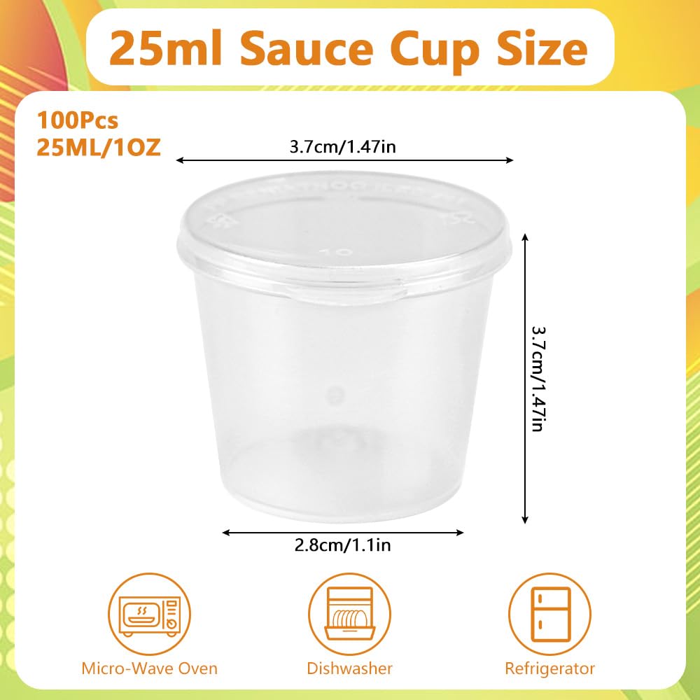Wegwerp Afhaalmaaltijden Plastic Kleine 1Oz 4Oz Soufflé Portiekopjes Specerijen