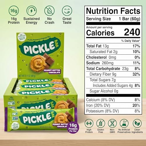 Barritas de proteína chocolate y mantequilla de maní Pickle Bar miniatura 2