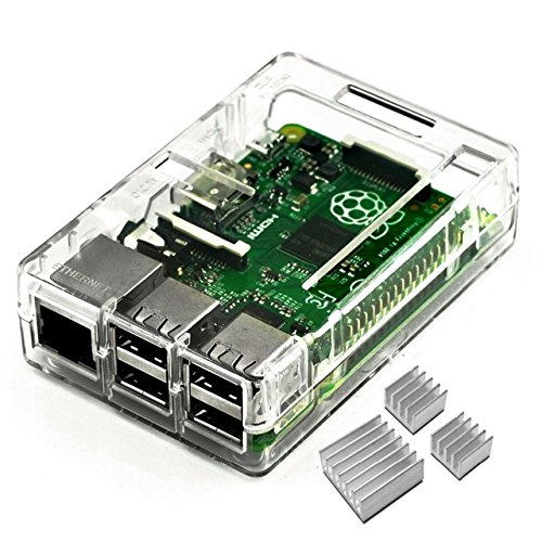 Robocraze Clear Case for Raspberry Pi 3 Model B + Heat Sink (3PCS)