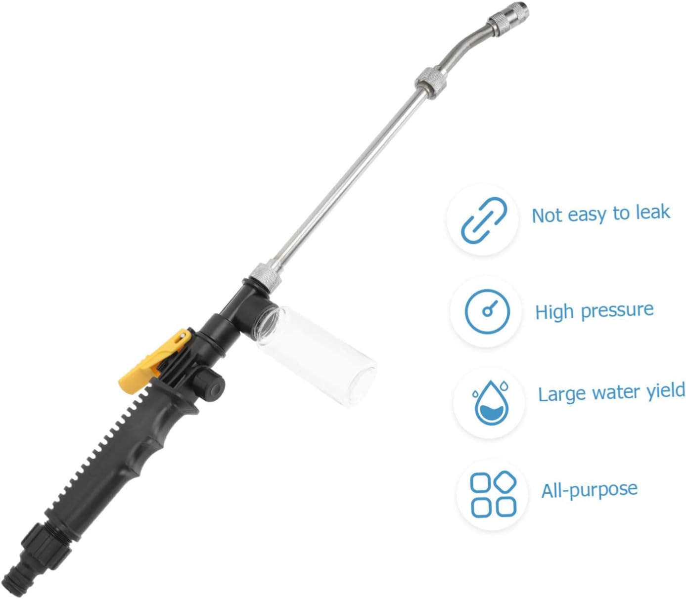 Toyvian 1pc High-pressure Sprayer Nozzle for Car Washing Water Tool for Garden Irrigation and Cleaning Ergonomic Handle Easy to Install for Vehicles and