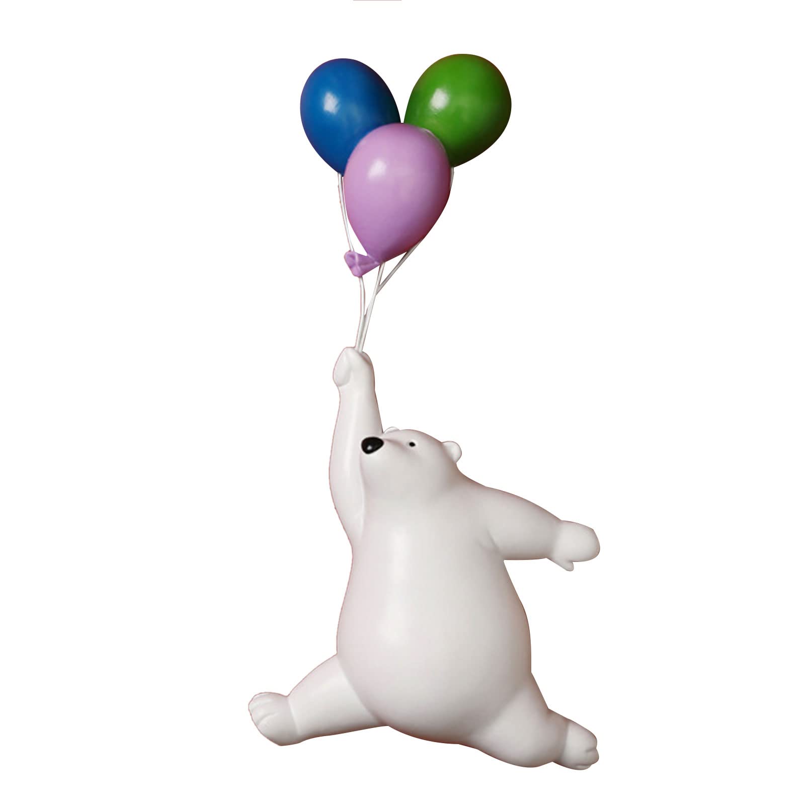FIRSTXIU Balloon Bear Figurine for Creative Resin Animal Statue Nordic Ornamen