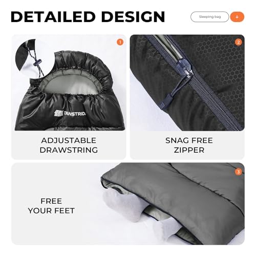 Sleeping Bags for Adults Warm Weather,4lb Backpacking Compact Lightweight Camping Sleeping Bag with Compression Sack for Kids,Camping Essentials Gear for Hiking,Travel, Climb,Outdoor,Indoor miniatura 3