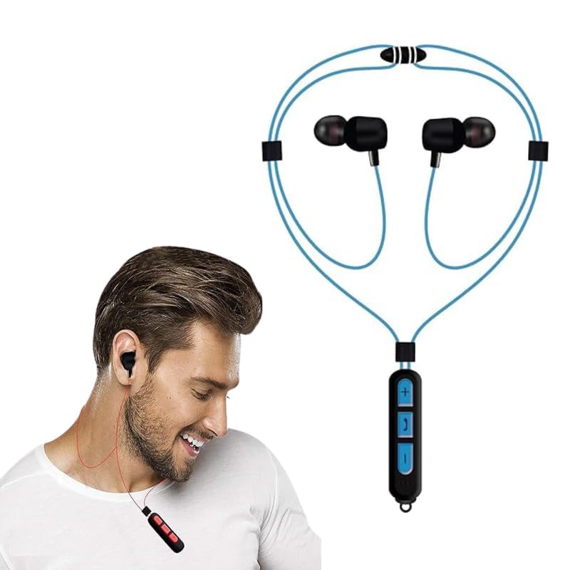 Image of Drumstone 𝟏𝟓 𝐘𝐞𝐚𝐫𝐬 𝐆𝐮𝐚𝐫𝐚𝐧𝐭𝐞𝐞 4D Bass Magnetic Neckband Wireless Bluetooth Earphones - Stereo Sound, Hands-Free Mic, TF Card Slot - Noise Cancelling, Sweatproof - Ideal Gift