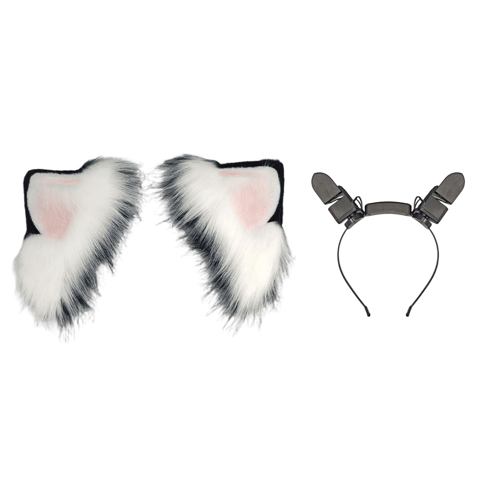 Diadema dinámica de orejas de gato con detección de movimiento 3D aleteando orejas de gato para diadema teatral inteligente con orejas móviles