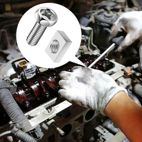 20 Paar Schrauben Muttern für Batterie M6 x 14 mm Batterieschrauben und muttern mit Vierkantmutter, Motorradbatterie Ersatz Schrauben Klemmen für Rollerbatterie Batterie