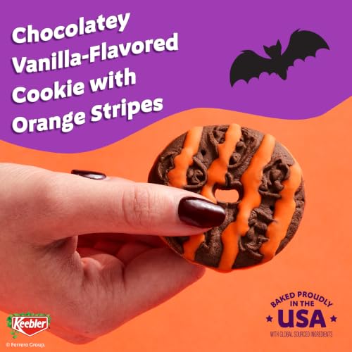 Keebler Spookie Fudge Stripes, Halloween Candy, Chocolatey Vanilla Cookies, 9.5 oz - image 4