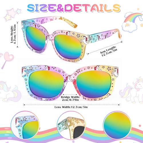 Image of 3 Pairs Kids Sunglasses Girls,UV Protection Sunglasses Toddler Eyewear for Party Favors Beach Glasses Age 3-12