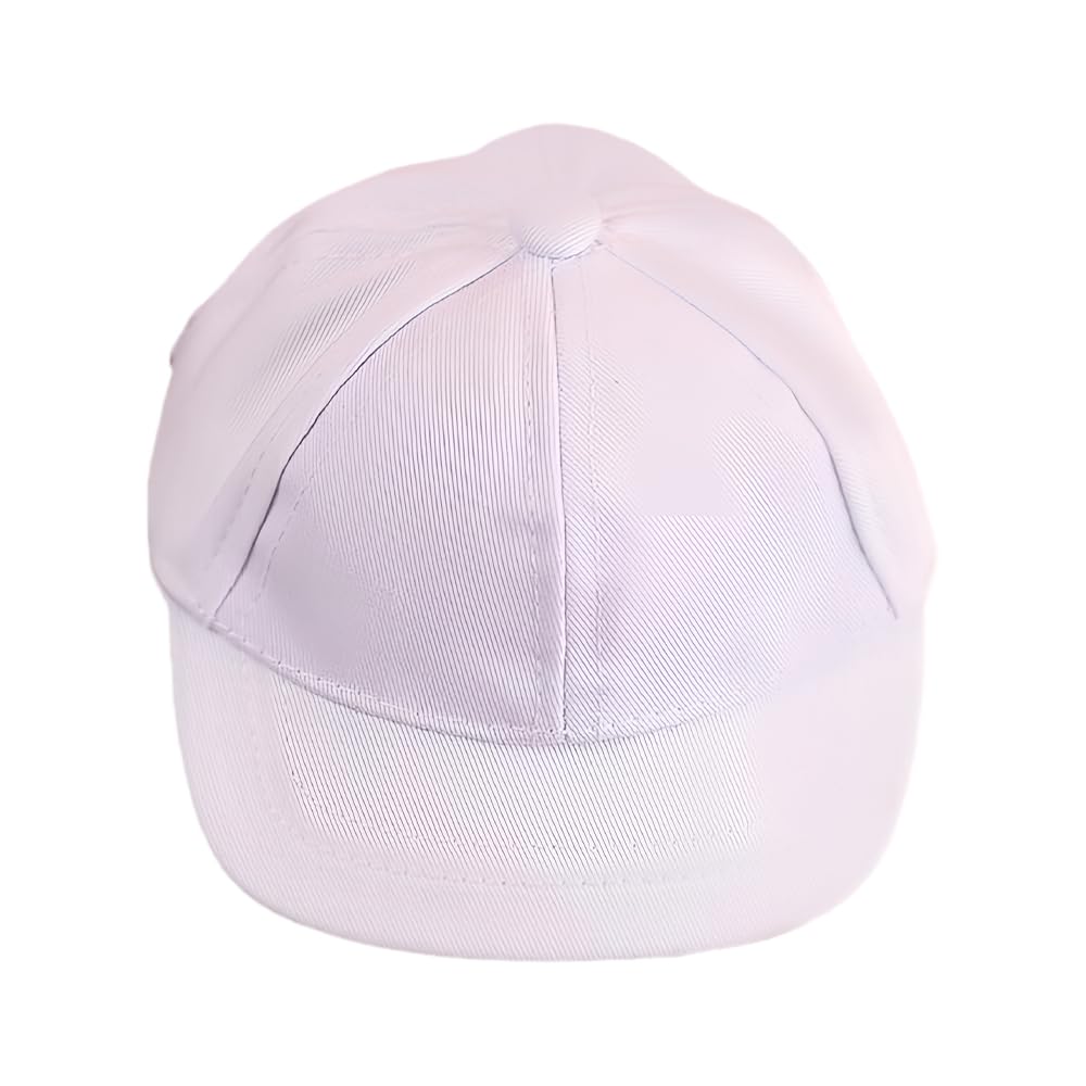 niannyyhouse Plush Doll Baseball Cap Dress Up Accessory for 20cm/8in Plush Stuffed Animals (White)