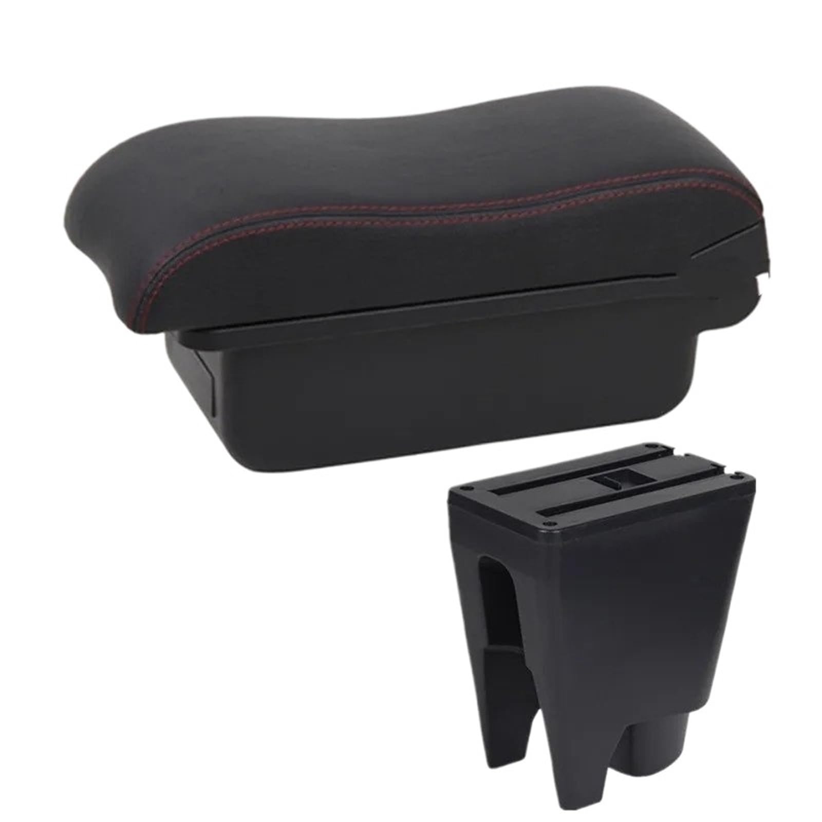 NOKRGQW Car Armrest Box For Peugeot 107 For Citroen C1 For Toyota Etios Aygo BJ Armrest Box Store Dedicated Retrofit Parts Car Accessories ﻿(A1 red line No USB)