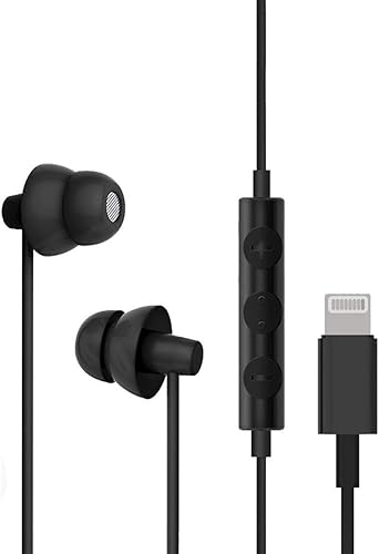 MAXROCK Auriculares de iluminación, auriculares para dormir con conector Lightning para iPhone XXSXS MaxXR iPhone 8 iPhone 77 Plus Apple iOS con