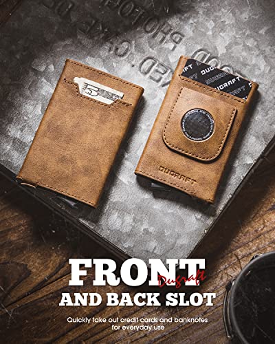 DUGRAFT Pop Up Wallet with AirTag Holder, RFID Blocking Air Tag Wallet with Money Clip Smart Credit Card Holder Wallet for Men(AirTag Not Included)4