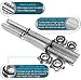 Yes4All Threaded Dumbbell Handles, 14/16/18/24 Inch Dumbbell Bar Pair, Chrome/Rubber Grip, Fit 1” or 1.15