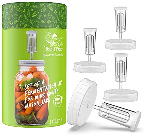 Year of Plenty BPA-Free, Clear Fermentation Lids - Set of 4 -
