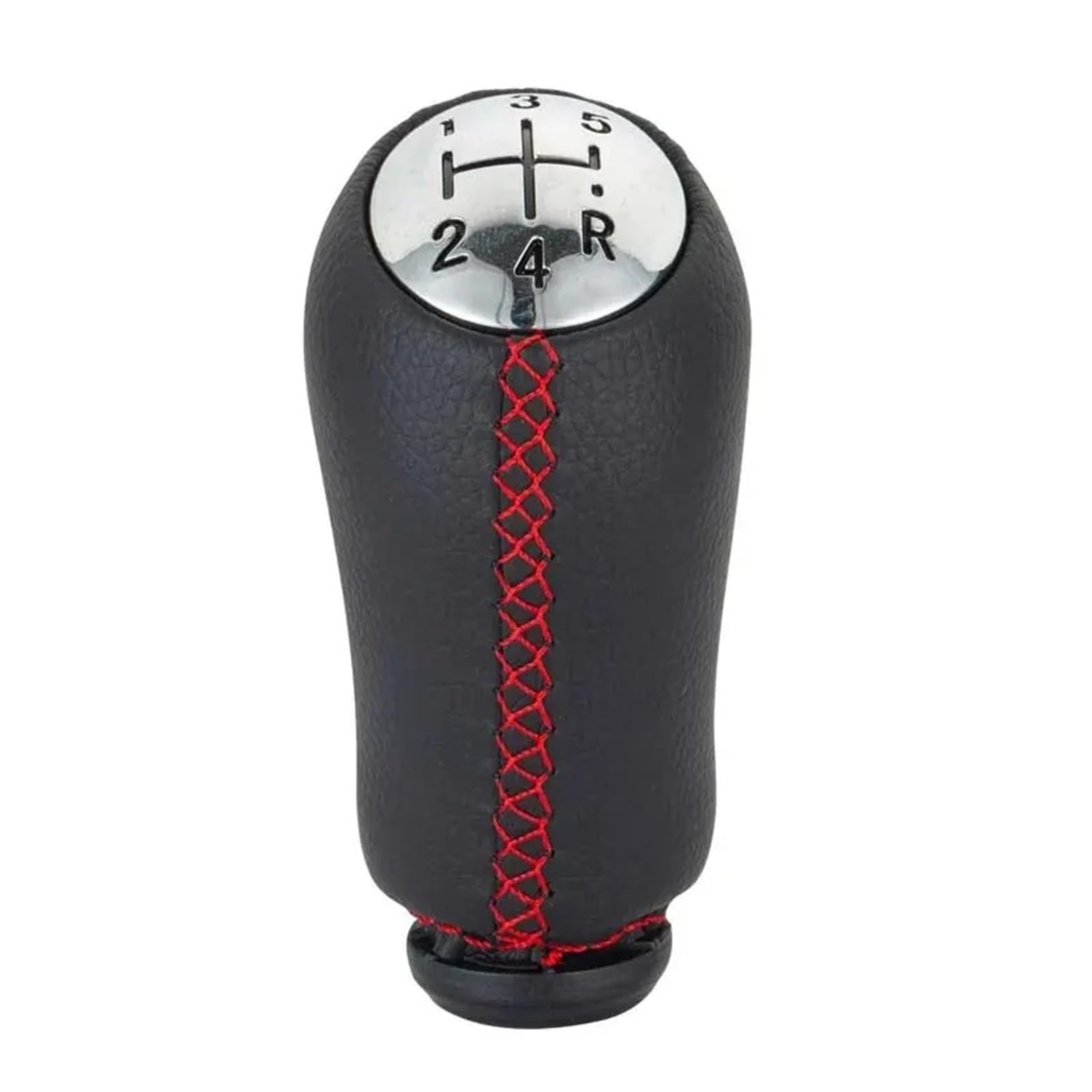 Mkgkacvcpt Red Stitching Manual Shifter Knob For Megane 2 For Clio For Scenic 5 Speed Gear Shift Knob Stick Head Shifter Lever Handle(Red Stitching)