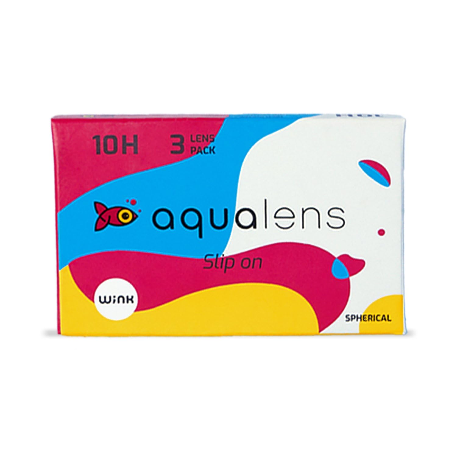 Aqualens 10H Monthly Disposable Soft Contact Lenses with UV Protection - (3 Lens/Box) (-3.50)