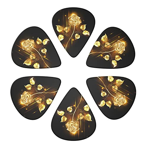 Ensemble de 6 médiators de guitare Gold Rose pour guitare acoustique, guitare électrique, basse, ukulélé – fin, moyen et… - Les Beatles, Paul McCartney, John Lennon, RIngo Starr, George Harrison Ensemble de 6 médiators de guitare Gold Rose pour guitare acoustique, guitare électrique, basse, ukulélé - fin, moyen et… – Image 5