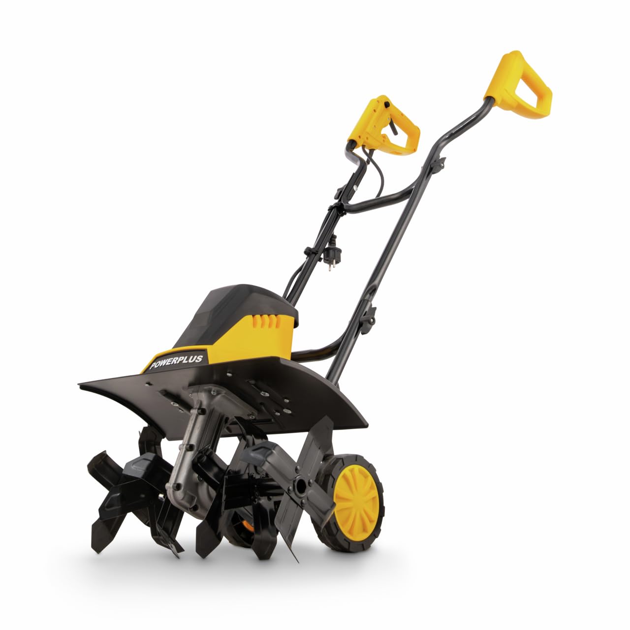 Power Plus Elektrische Gartenfräse POWXG72010-1500 W Gartenhacke mit 6 Messer zum Fräsen, Arbeitstiefe max. 220 mm, 450 mm breit, Elektrische Motorhacke, Gartengeräte