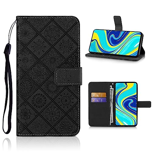AsWant Custodia per Xiaomi Redmi Note 9 Pro/Note 9S/Note 9 Pro Max - Pelle PU Cellulare Magnetica Funzione Supporto Flip Case Protezione Completa Cover Xiaomi Note 9 Pro (Nero)