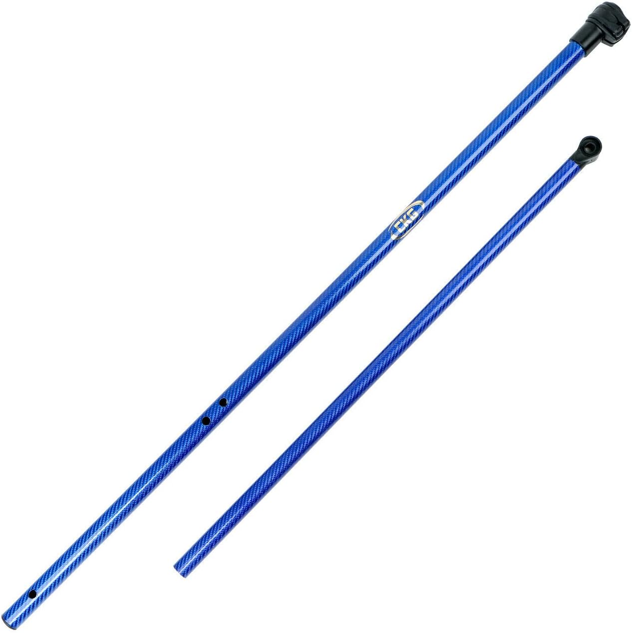 CKG 3k Carbon Fiber Upper & Lower Shaft Rod Full Set for Minelab Equinox 600/800 Metal Detector Lightweight Detecting Replacement Pole – Blue
