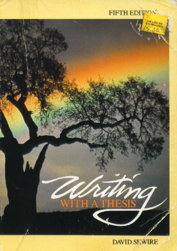 Writing With a Thesis 0030115035 Book Cover