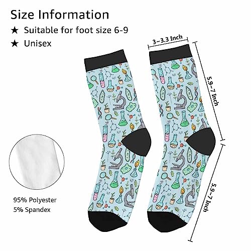 Image of Red Striped Crew Socks for Woman Size 6-8 Christmas Tree Moose Snowflake Dots Lines Girls Socks