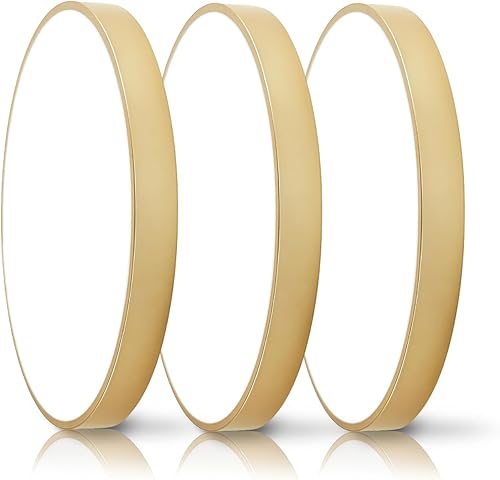 Lámpara LED de techo de montaje empotrado dorada, paquete de 3 lámparas modernas para dormitorio, montaje en techo, regulable, lámpara de techo de disponible en Yaxa Peru