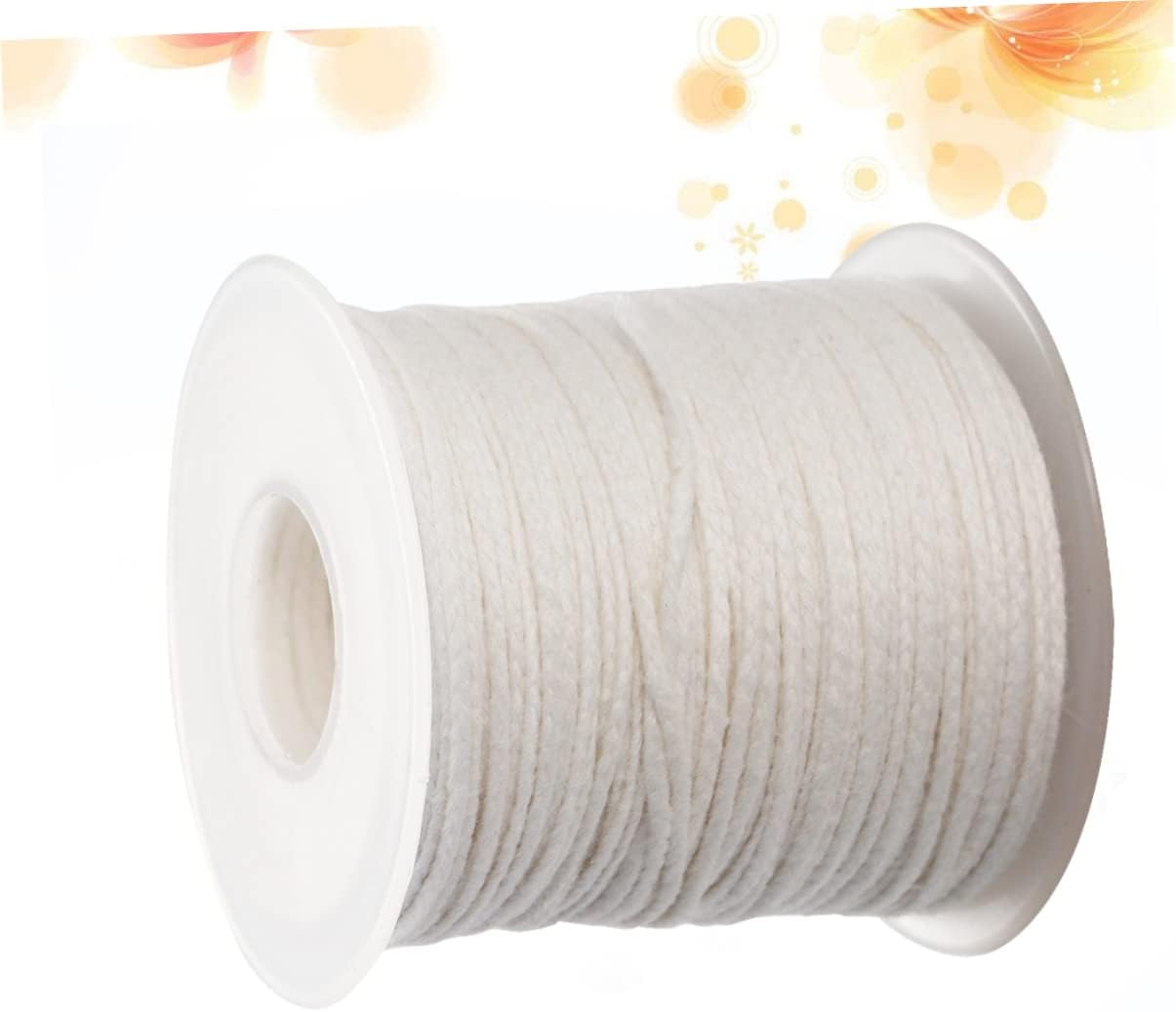 61 Meter Cotton Braided Candle Wicks Spool for DIY Candle Making 18 Strands for Adults Compatible Wax Types