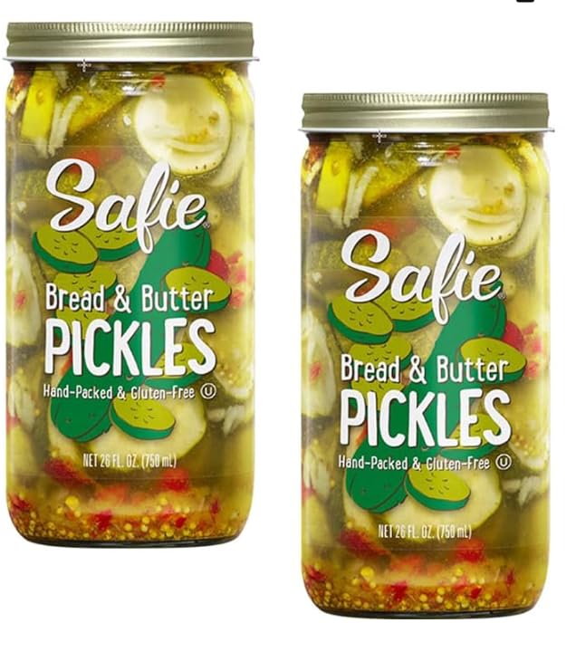 Safie Bread & Butter Pickles, Gluten Free, 26 Ounces (Pack Of 6)